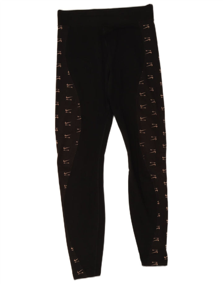 Leggings Nike Graphic Femininas UK 10 Pequenas Pretas