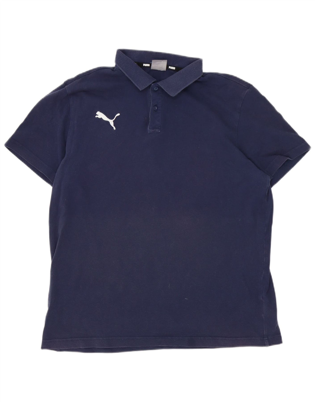 Camisa polo masculina Puma grande algodão azul marinho