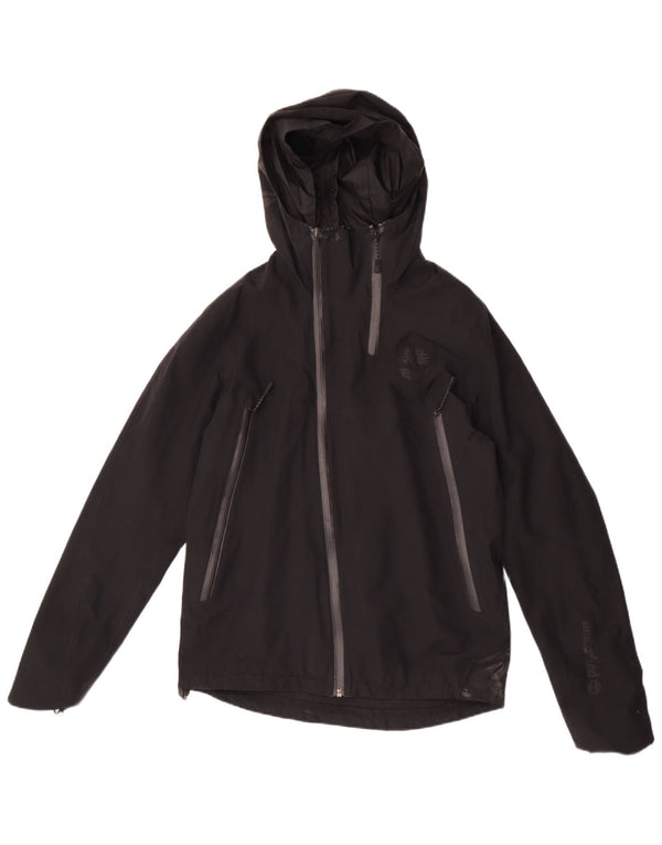 Jaqueta de chuva masculina com capuz Timberland UK 36 poliéster preto pequeno