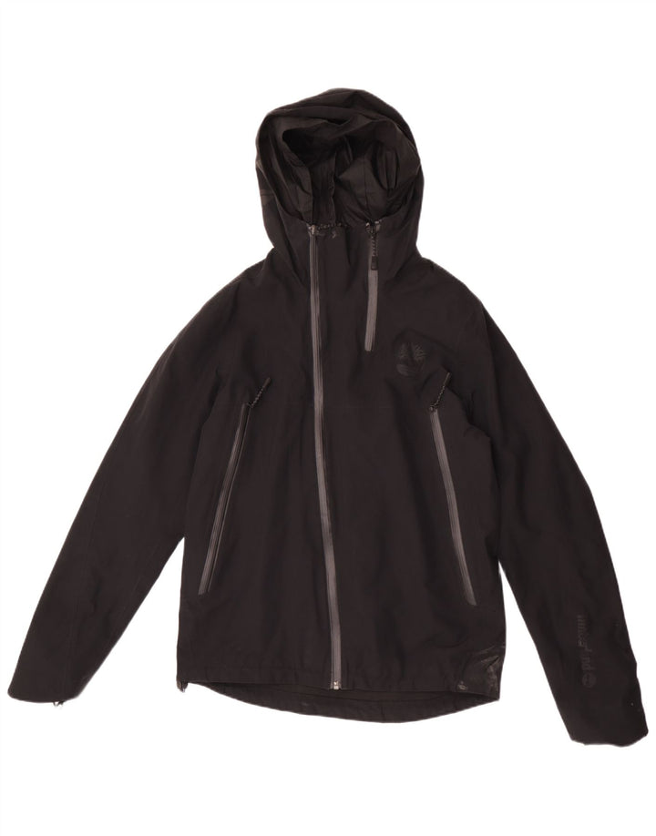 Jaqueta de chuva masculina com capuz Timberland UK 36 poliéster preto pequeno
