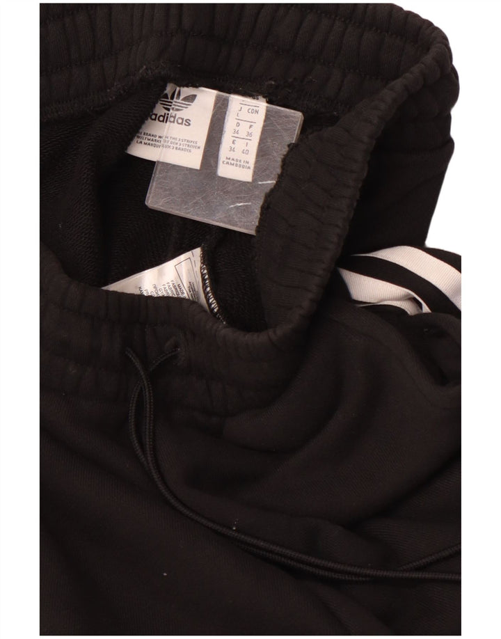 ADIDAS Womens Tracksuit Pants Joggers UK 8 Pequeno Algodão Preto