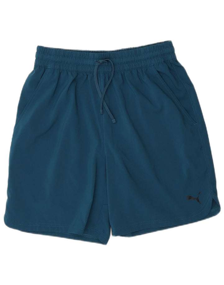 Shorts esportivos masculinos Puma médio azul poliéster