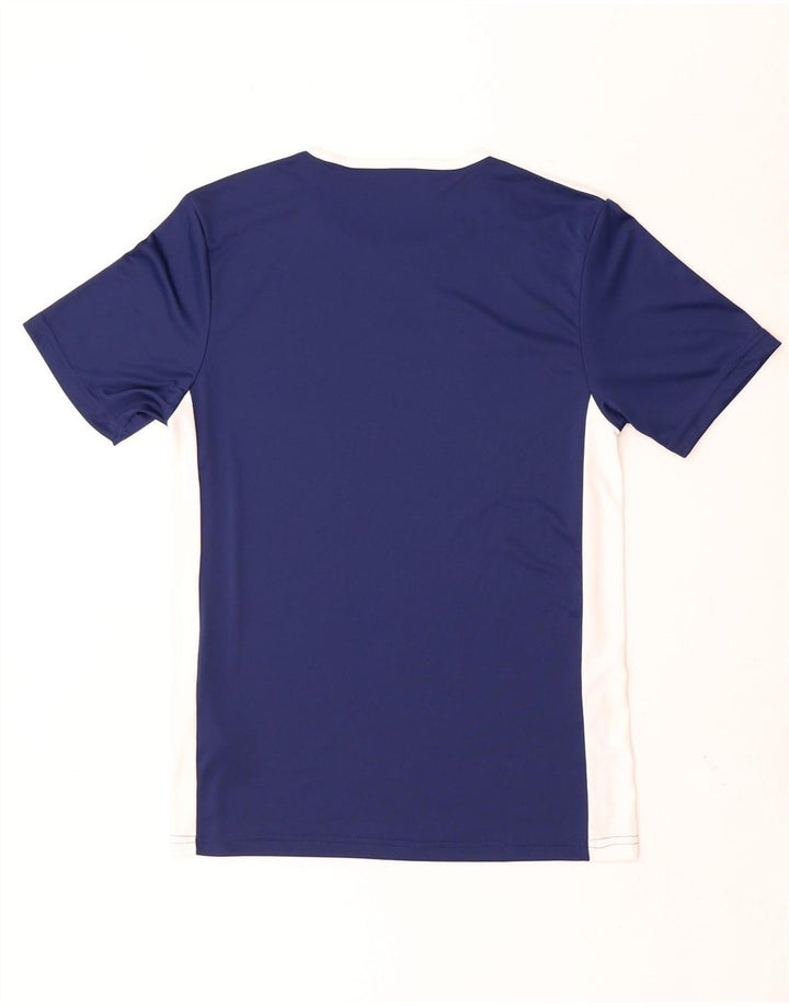 Adidas Mens Aeroready Camiseta Top Pequeno Azul Marinho Colourblock Poliéster