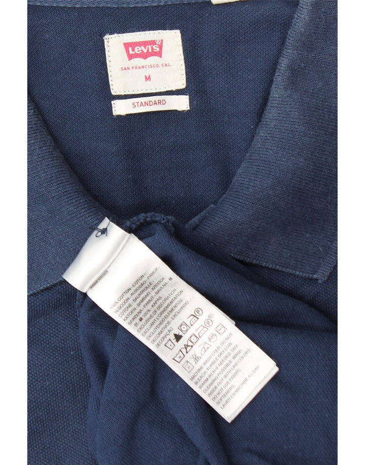 Camisa polo masculina Levi's Standard média azul marinho algodão