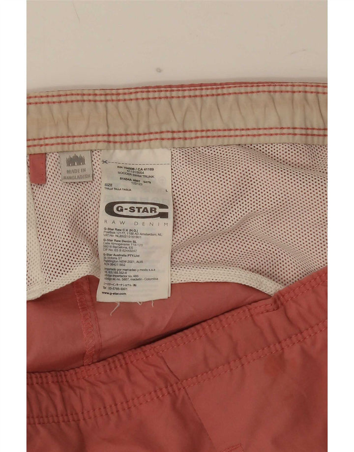 G-Star Mens Graphic Natação Shorts Grande Poliéster Vermelho