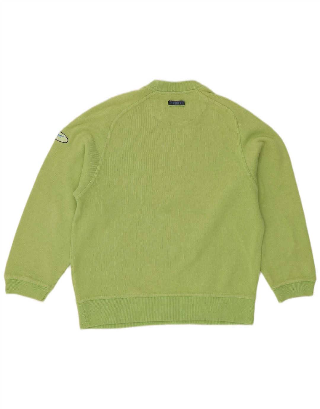 Reebok Meninos Graphic Sweatshirt Jumper 12-13 Anos Verde Algodão