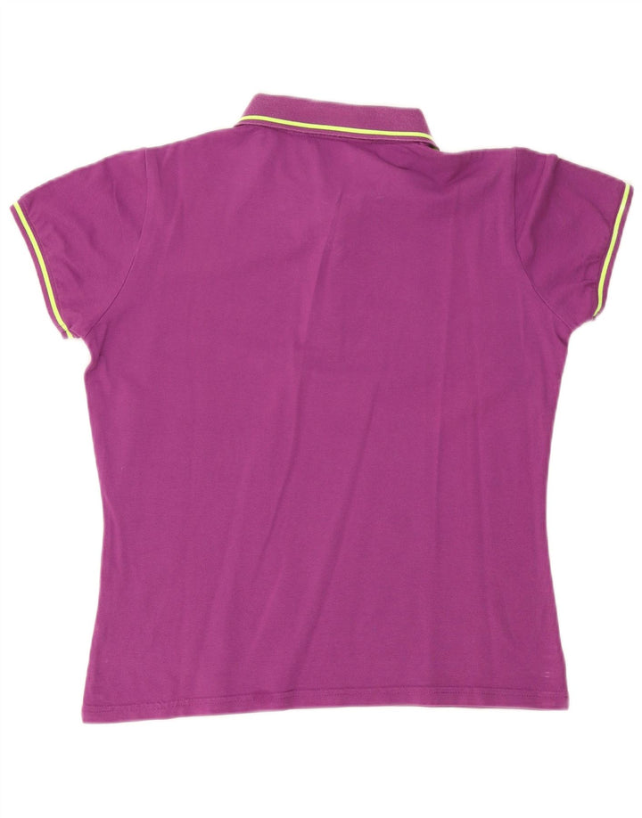 Camisa polo feminina KAPPA UK 14 grande algodão roxo