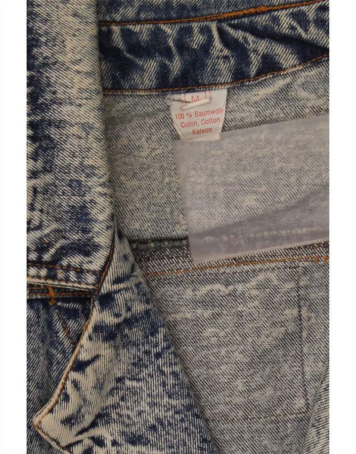 Jaqueta jeans masculina vintage UK 38 algodão azul médio