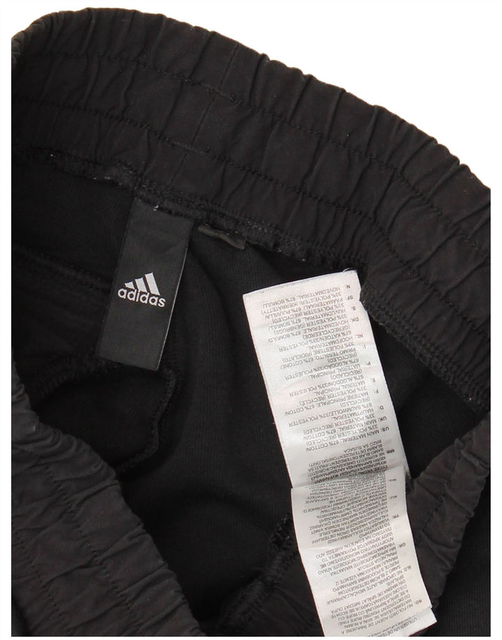 Adidas Calças de treino femininas joggers pequenas de algodão preto