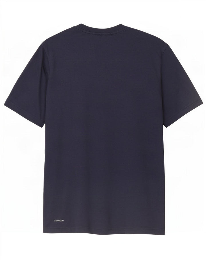 Camiseta Adidas Masculina Aeroready Graphic Top Pequeno Azul Marinho Poliéster