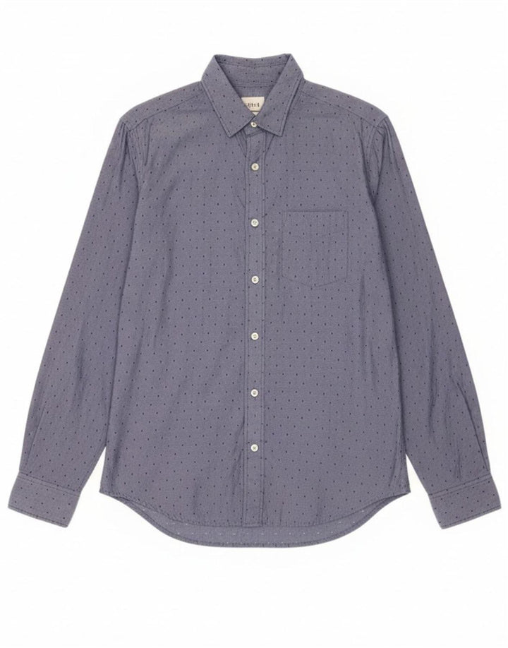 Camisa masculina GAP algodão manchado azul médio