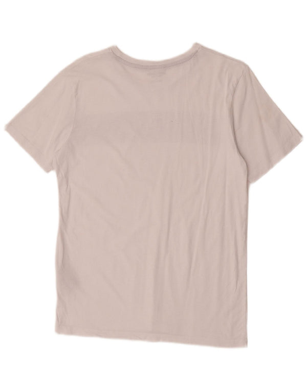 Camiseta gráfica masculina Jack & Jones Top médio algodão branco