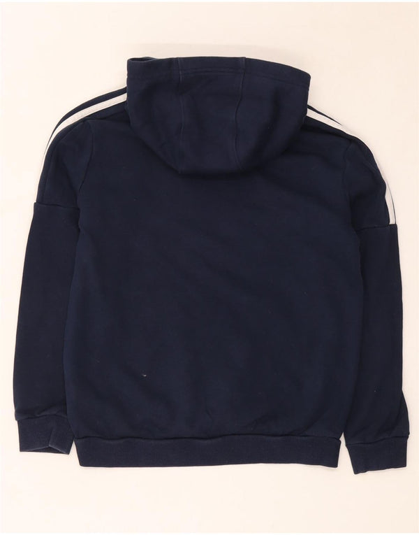 Camisola com capuz gráfico Adidas Boys 11-12 anos azul marinho algodão