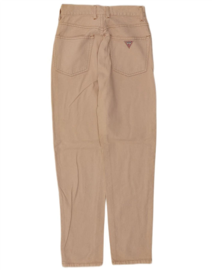Calça feminina casual cônica GUESS W26 L28 algodão bege