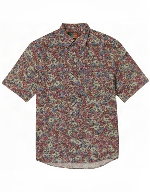 Camisa Masculina Manga Curta Rodrigo Média Multicolor Floral