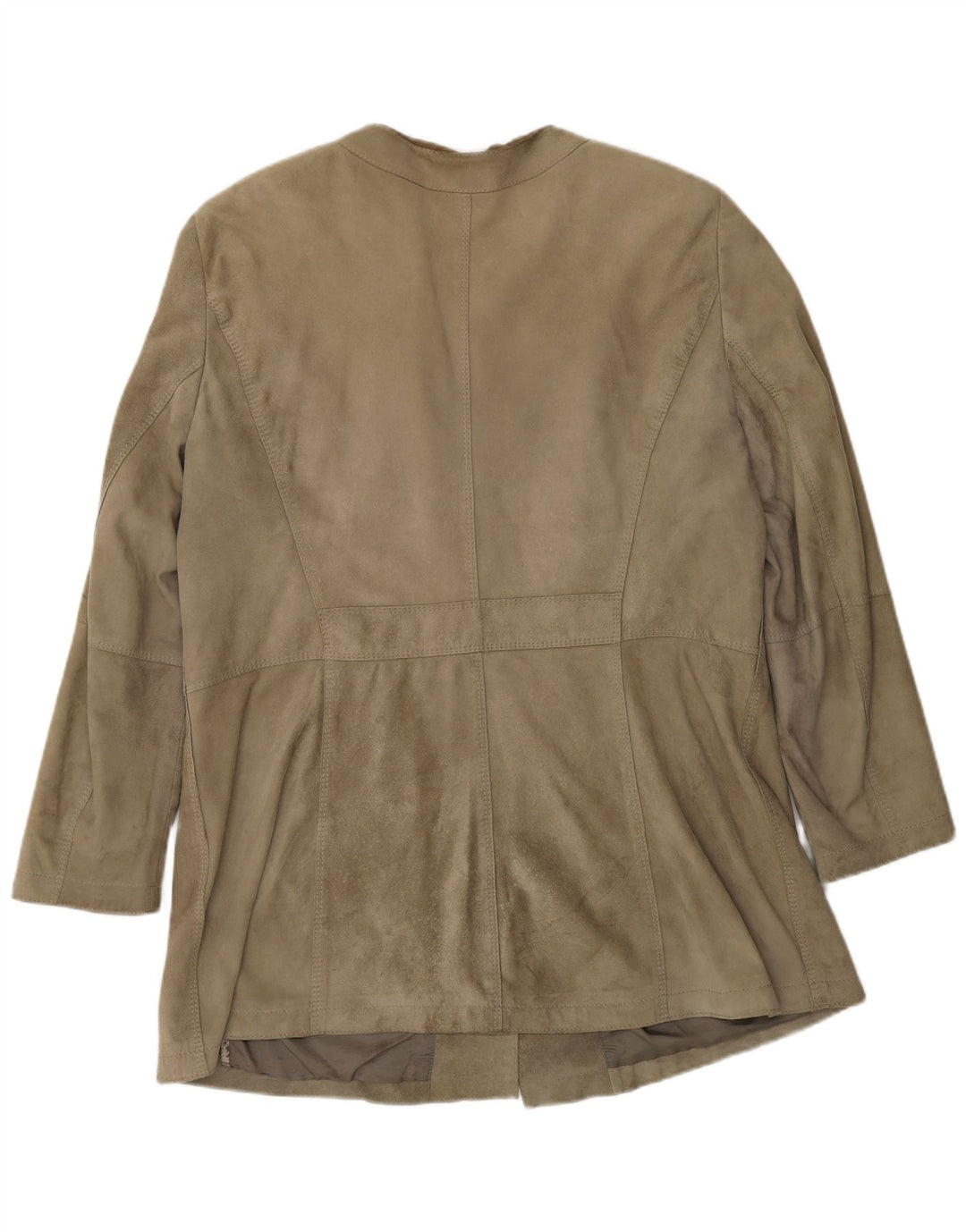 Jaqueta feminina de camurça Gerry Weber UK 20 2XL couro cinza