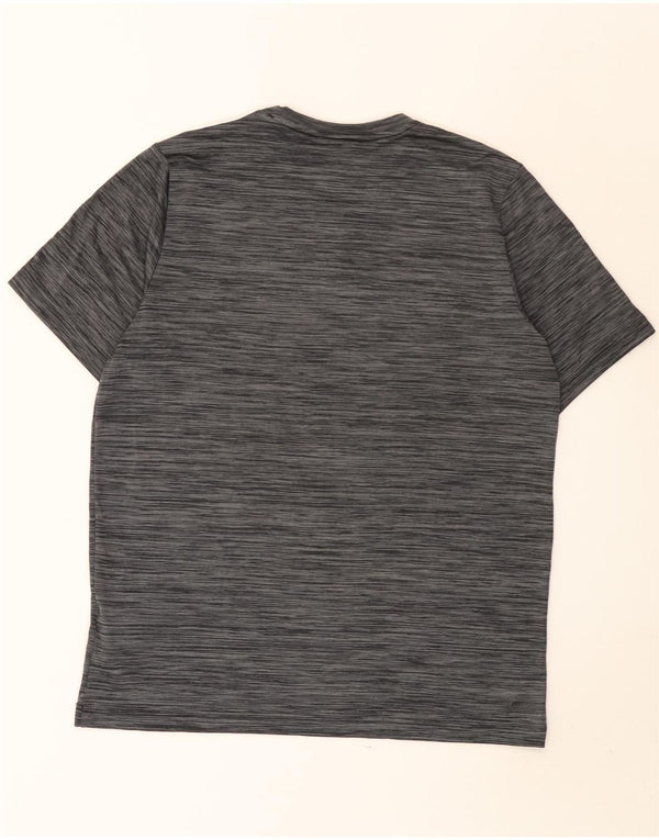 Camiseta masculina Adidas Aeroready Top cinza médio poliéster manchado