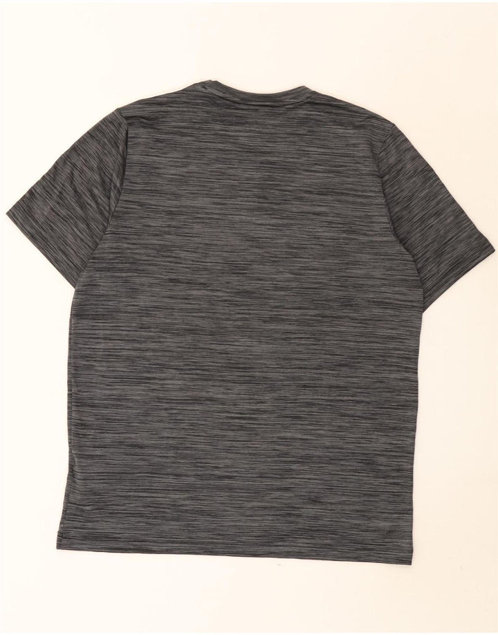 Camiseta masculina Adidas Aeroready Top cinza médio poliéster manchado