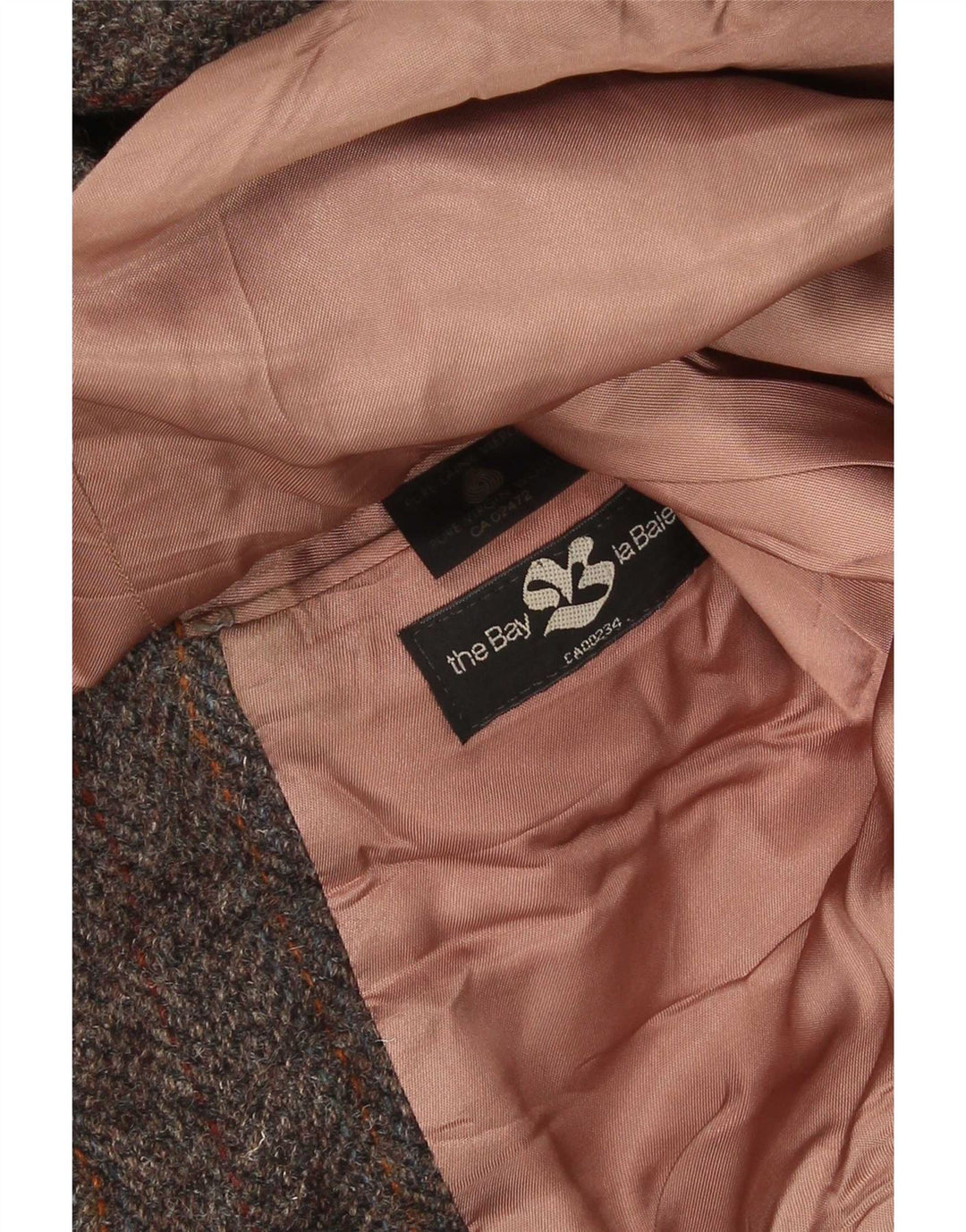 Jaqueta blazer masculina vintage com 2 botões Reino Unido 38 lã virgem xadrez marrom médio