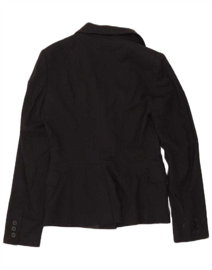 Jaqueta blazer feminina REISS com 1 botão Reino Unido 8 pequena lã preta