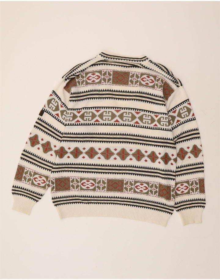 Suéter masculino Maremma com decote em V IT 52 grande multicolorido Fair Isle