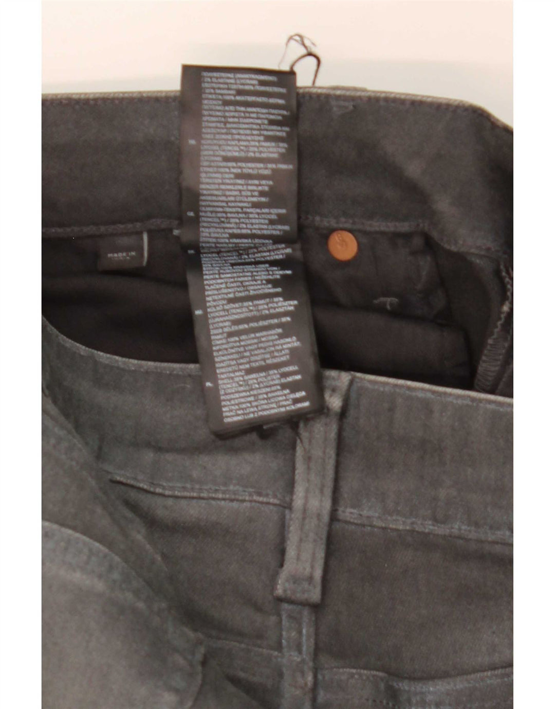 G-Star Masculino Slim Jeans W38 L32 Algodão Cinza