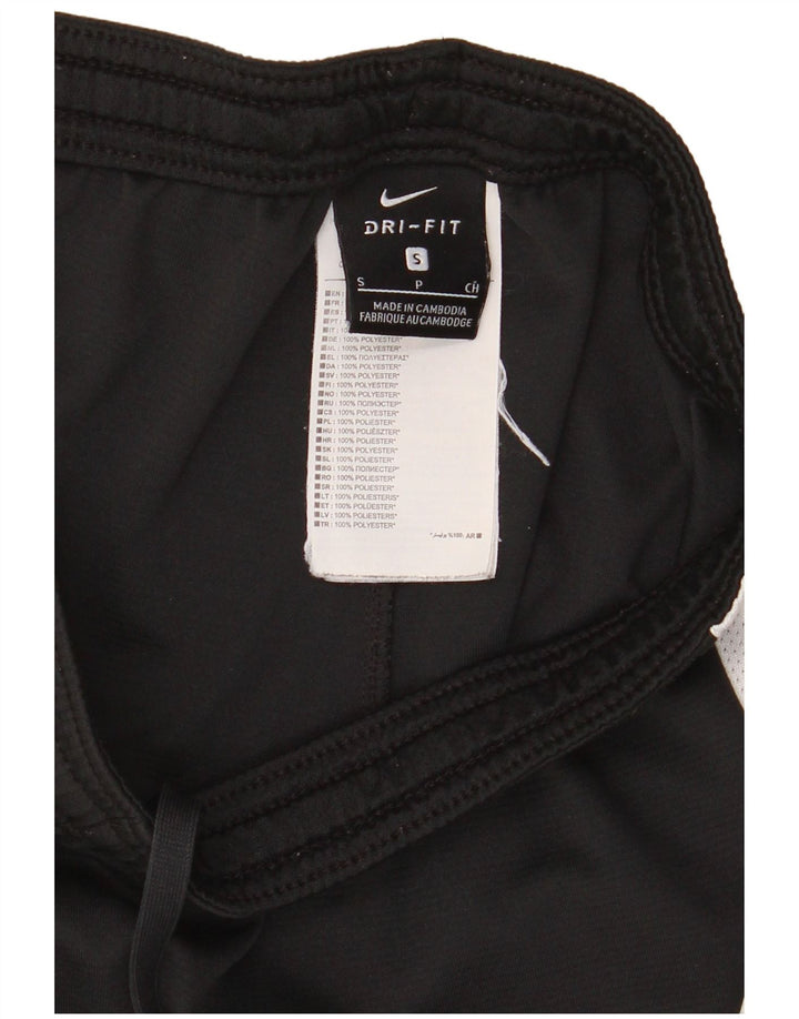 Shorts esportivos femininos Nike UK 10 pequenos pretos colorblock poliéster