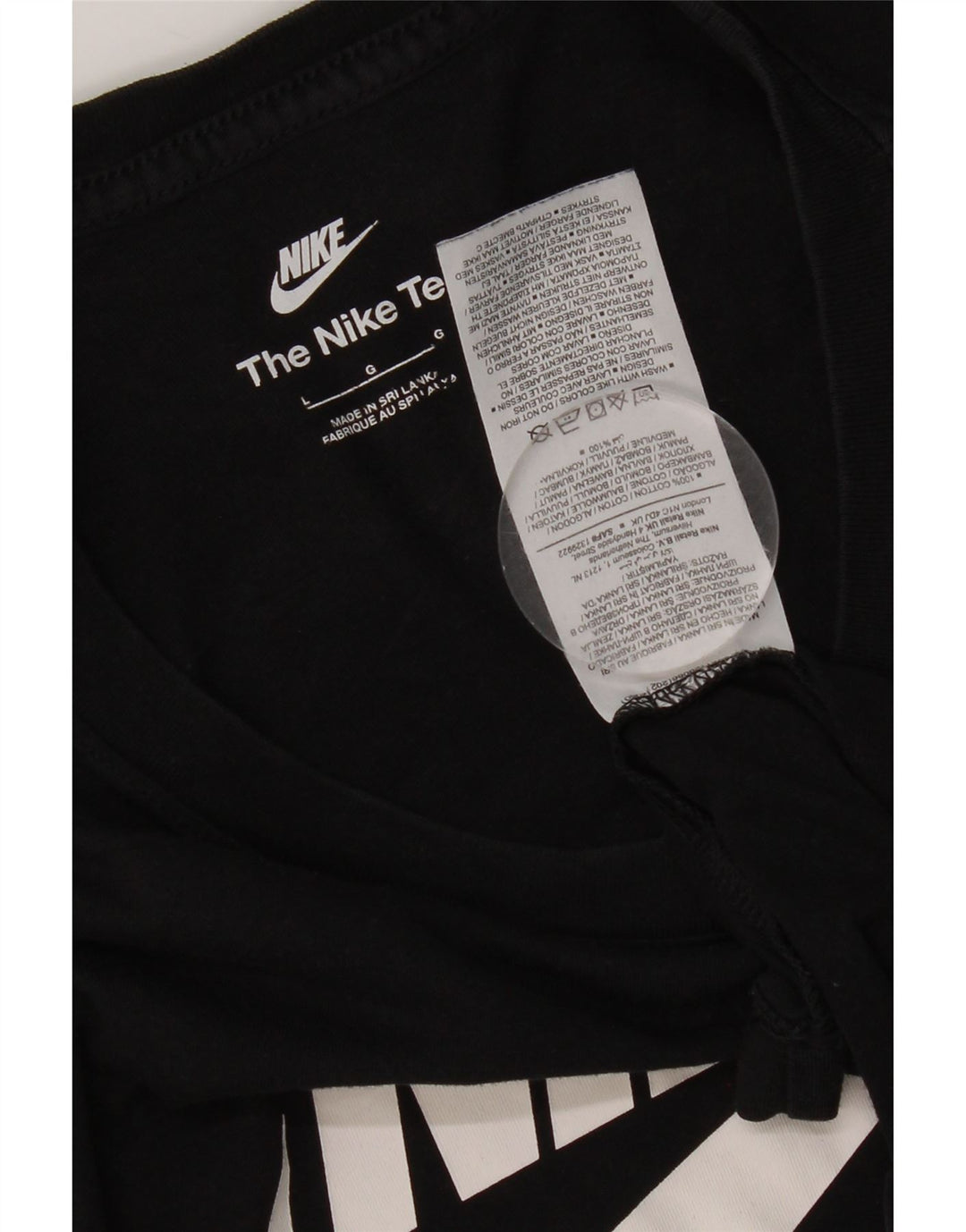 Camiseta gráfica masculina Nike grande algodão preto