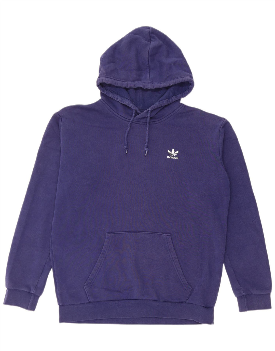 Adidas Mens Hoodie Jumper Médio Azul Marinho Algodão