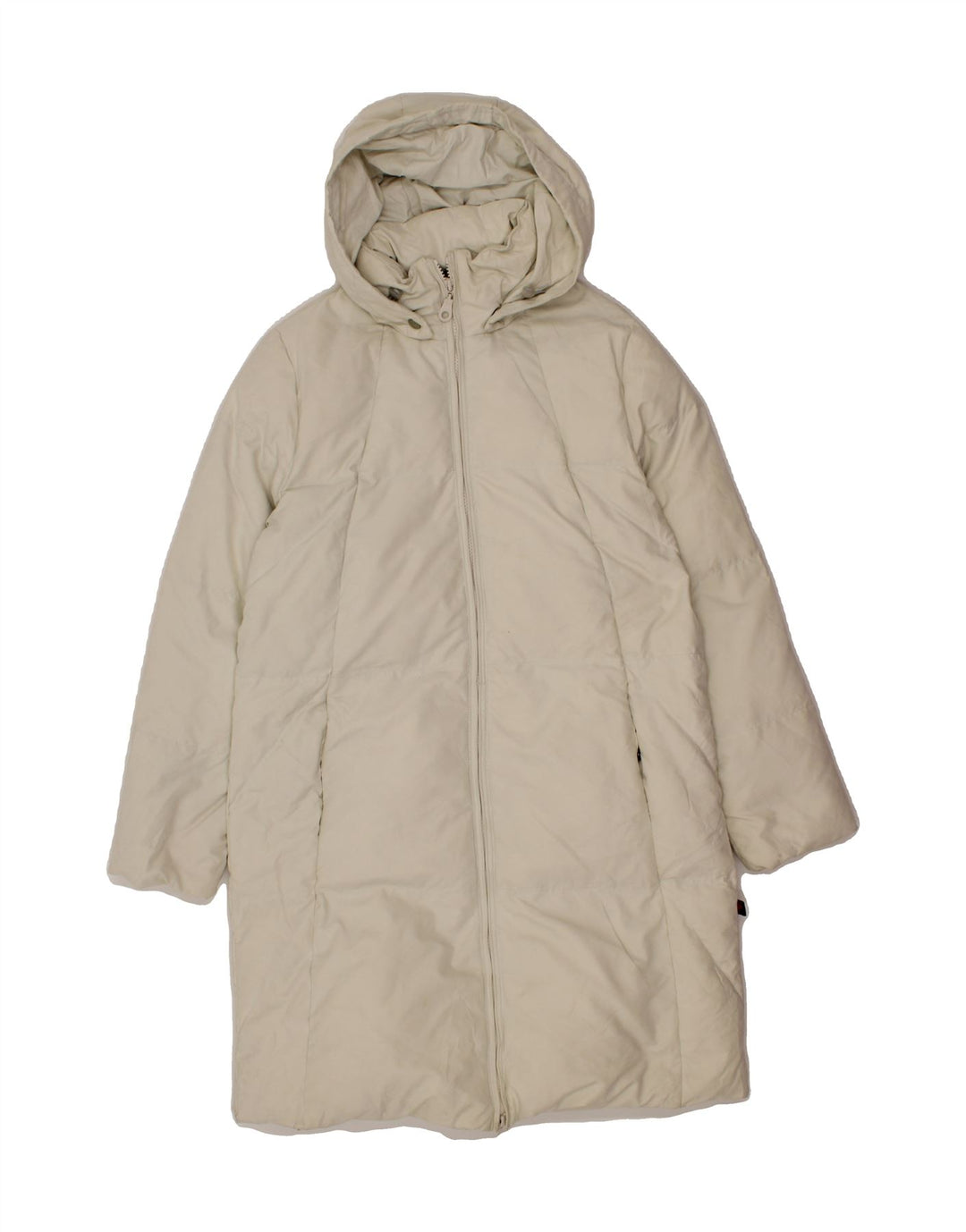 DIADORA Womens Hooded Padded Coat UK 6 XS Off White Polyamide Vintage Diadora and Second-Hand Diadora from Messina Hembry 