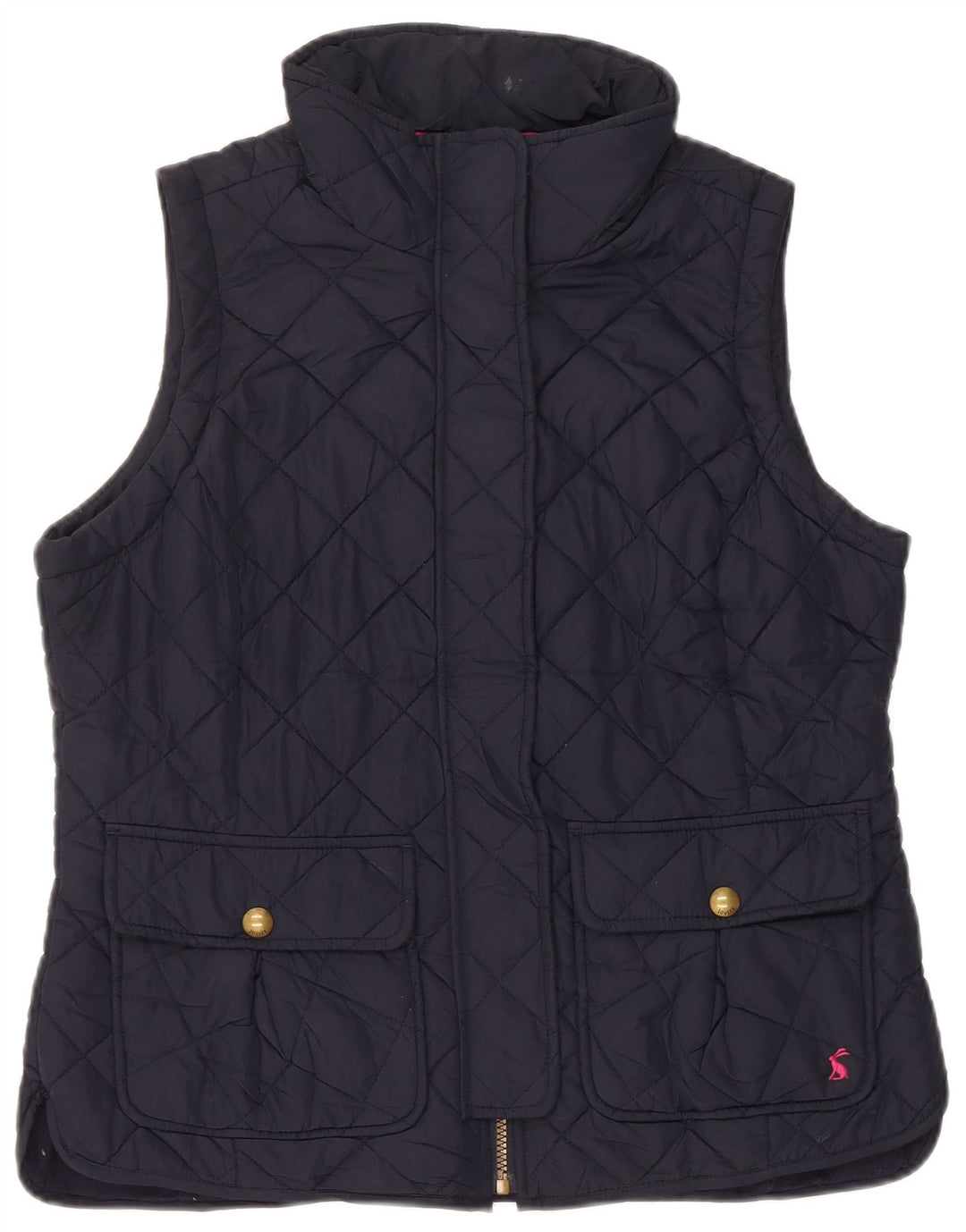 Gilet feminino acolchoado Joules UK 14 grande poliéster azul marinho