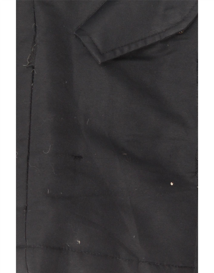 Jaqueta feminina acolchoada com capuz Refrigiwear UK 16 grande poliéster azul marinho