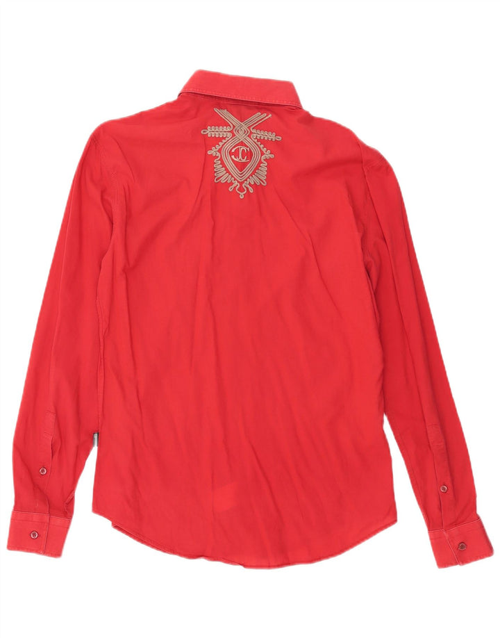 Camisa feminina JUST CAVALLI IT 44 algodão vermelho médio
