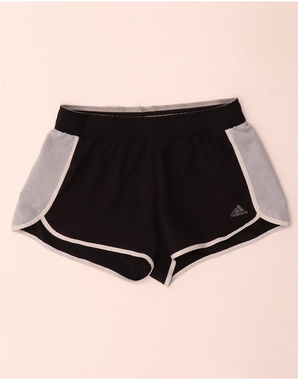 Shorts esportivos femininos Adidas UK 14 médio preto colorblock poliéster