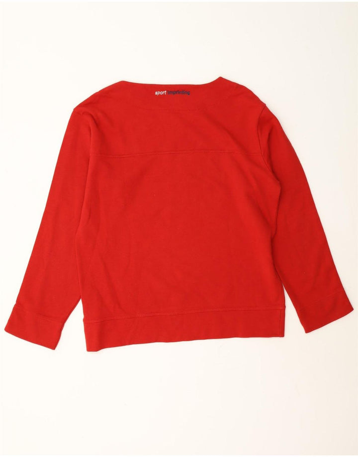 Playlife moletom feminino jumper UK 14 médio algodão vermelho