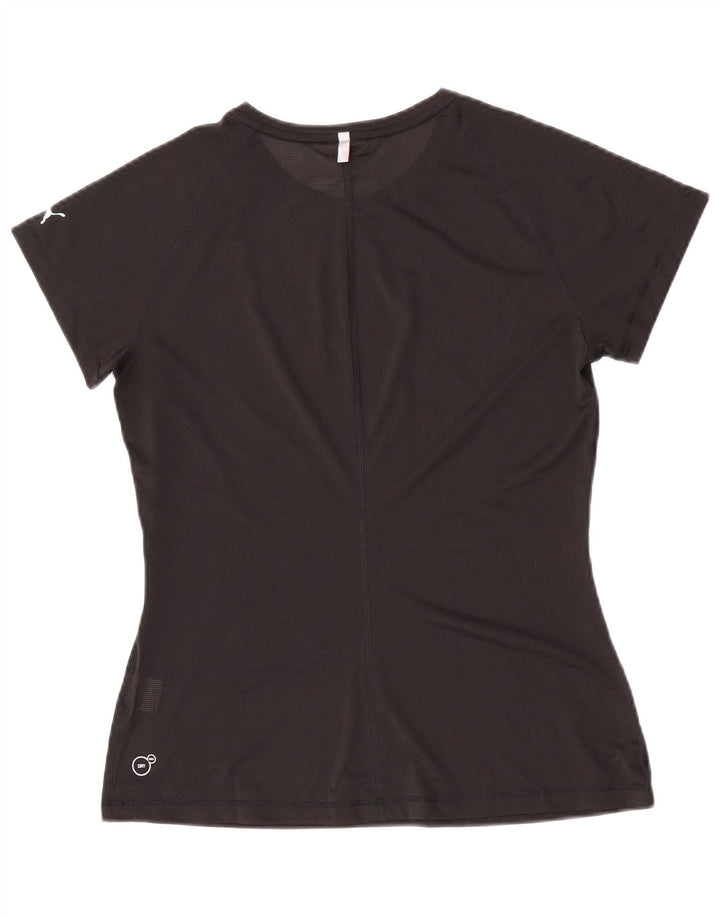 Puma Camiseta Feminina Transparente com Gráfico Top UK 12 Médio Preto