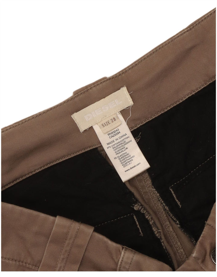 Calça cargo slim feminina Diesel W28 L33 algodão marrom