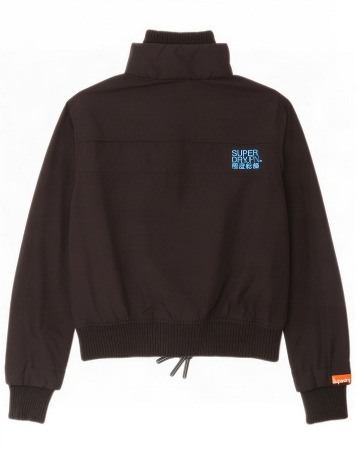 Jaqueta de chuva feminina Superdry UK 16 Nylon preto grande