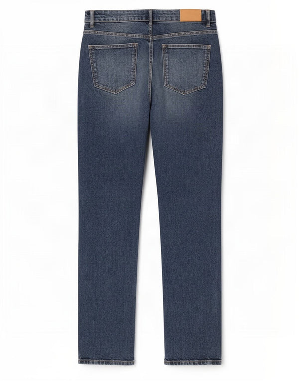 Calça jeans reta feminina Zara EU 40 médio W30 L33 azul algodão