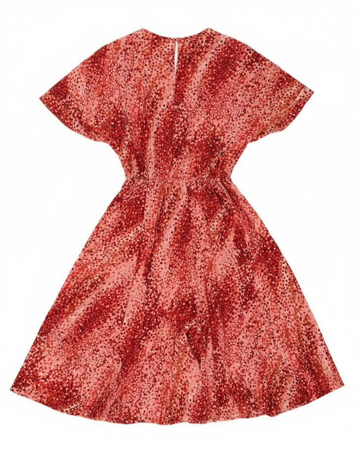 Vestido vintage feminino linha A IT 50 XL Borgonha manchado