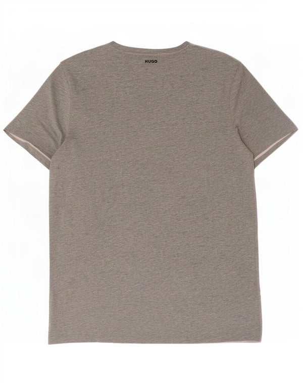 Camiseta masculina Hugo Boss cinza médio