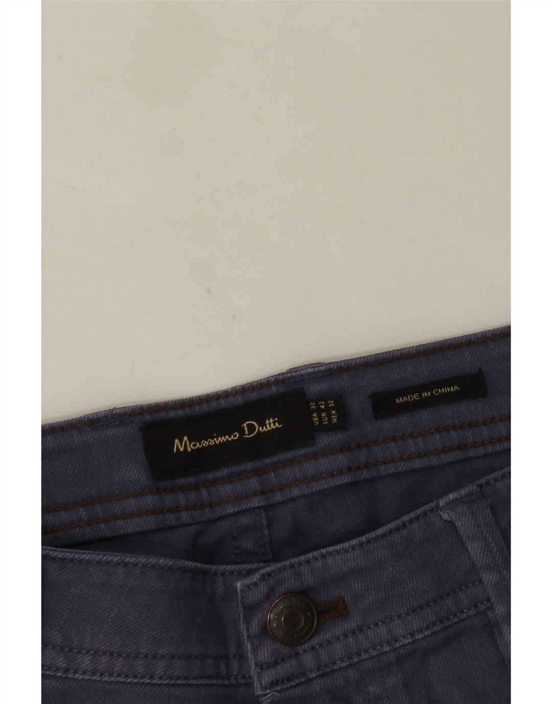 Jeans retos masculinos Massimo Dutti EU 42 Grande W32 L30 Azul marinho