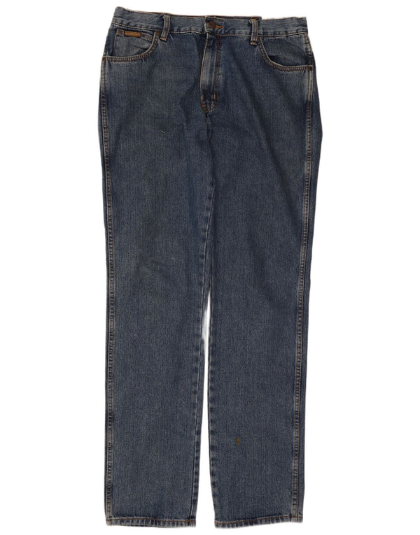 Wrangler Masculino Texas Straight Jeans W34 L34 Azul Algodão