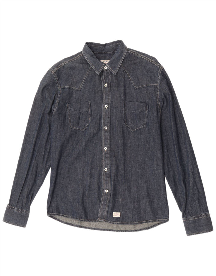 Camisa jeans masculina Energie XL azul algodão
