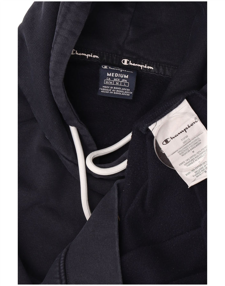 Jumper masculino com capuz Champion médio algodão azul marinho