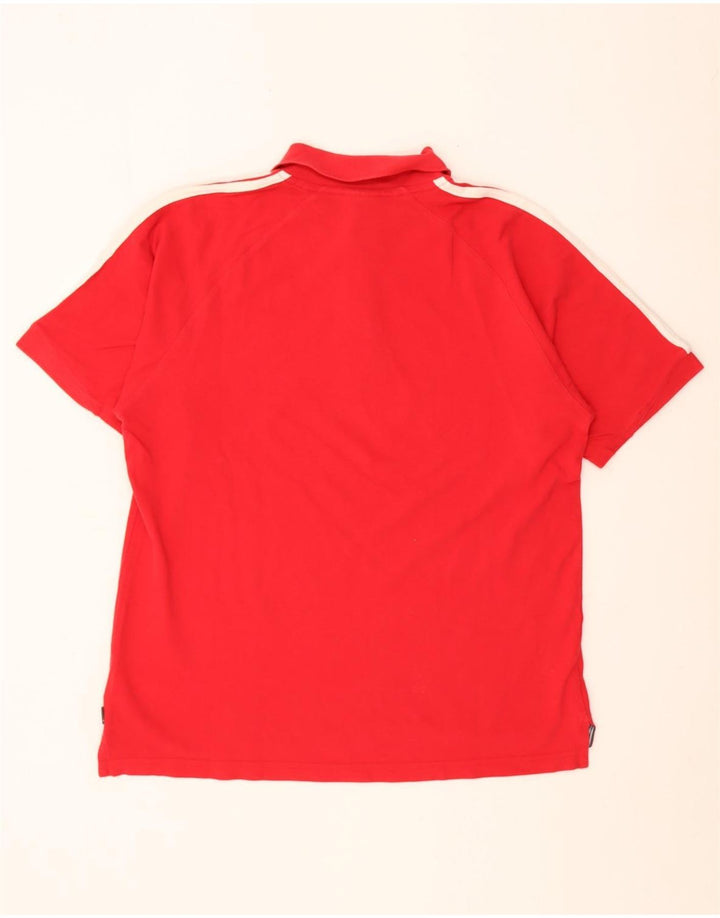 Camisa polo masculina adidas algodão vermelho médio