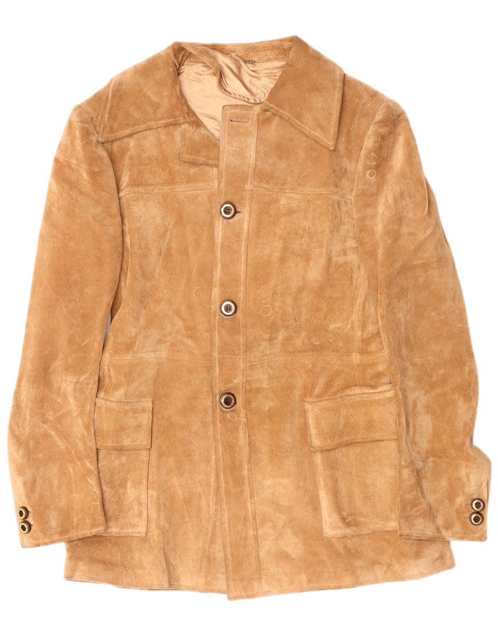 Jaqueta blazer masculina vintage com 4 botões IT 52 XL bege