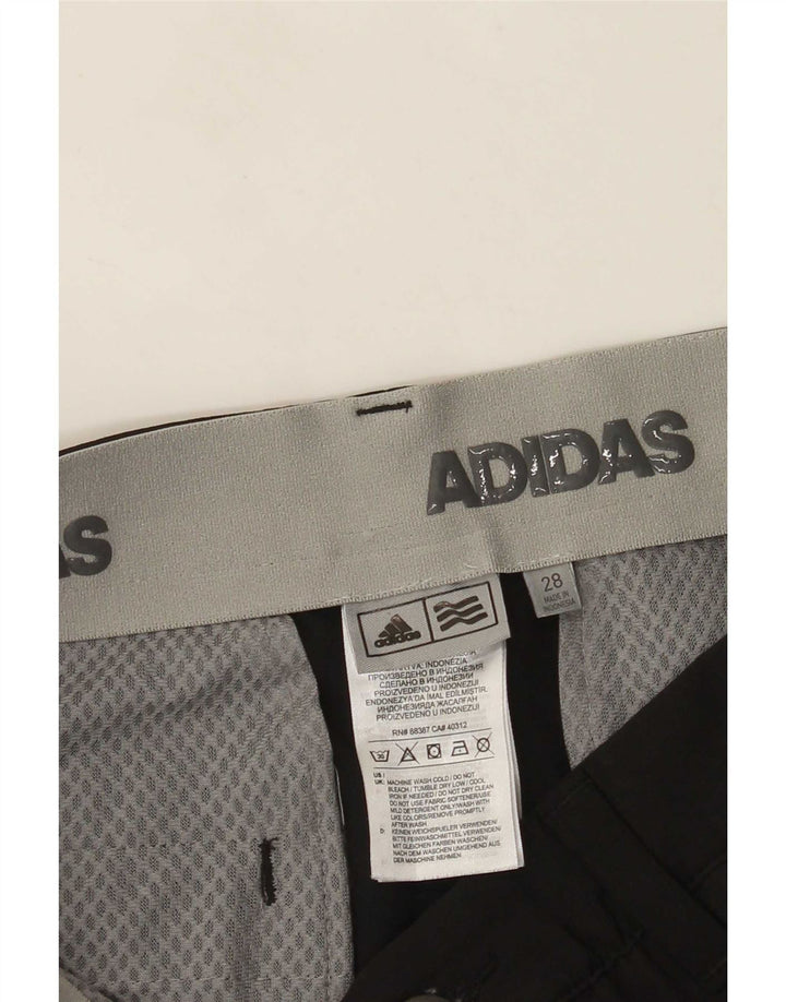 Adidas Mens Chino Shorts W28 Pequeno Poliéster Preto