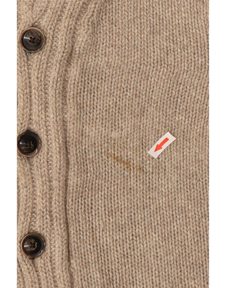 Suéter cardigã masculino Massimo Dutti XL lã bege