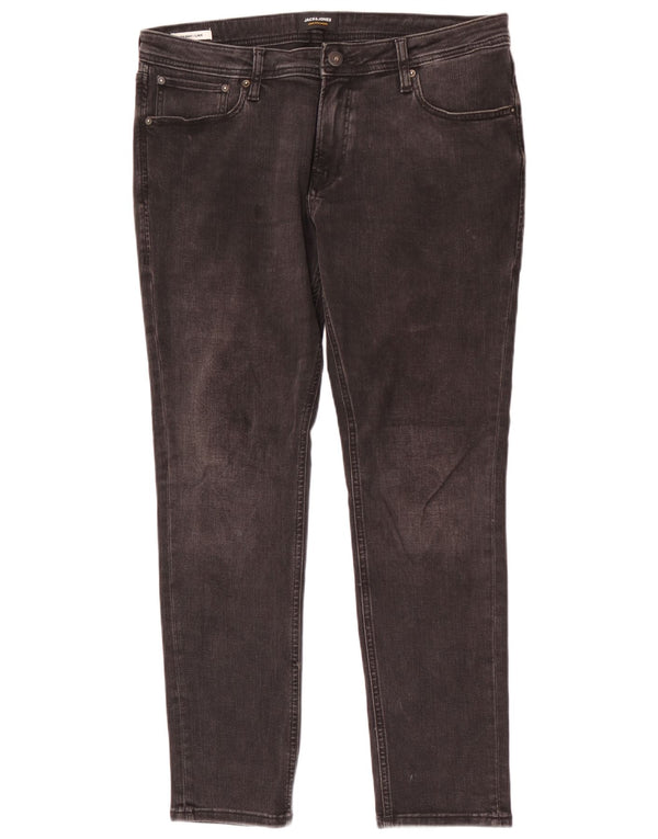 Jack & Jones Masculino Liam Skinny Jeans W36 L30 Algodão Preto